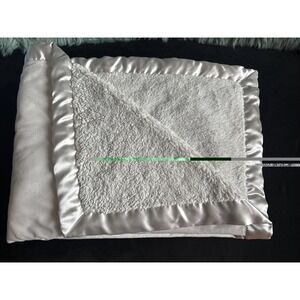 Gray Baby Lovey Blanket – Cloud Island Plush Security Blanket with Satin Trim